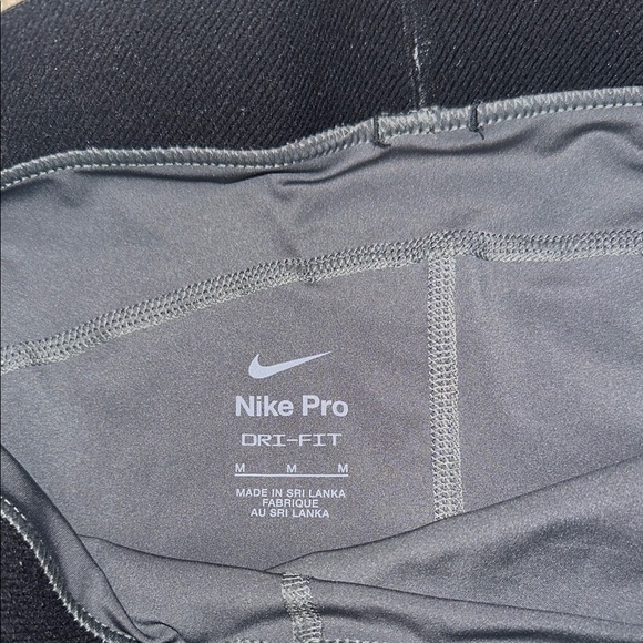 Nike Black, Gray, and Green Pro Compression Dri Fit Shorts - Picture 4 of 5